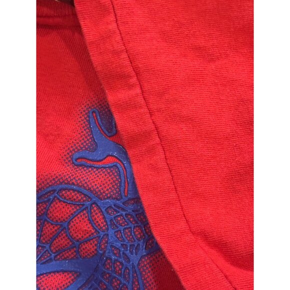 Vintage 2001 Changes Spiderman 3D Print Single Stitch T-Shirt Red Men's Large - Picture 9 of 9